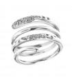 Miluna Woman Ring - Band in 18K White Gold with Natural Diamonds 0.20 ct - 0