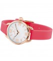 Hoops Watch for Ladies - Candy Gold Red Coral 30mm White