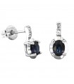 Miluna Earrings with Sapphires and Diamonds for Woman - 0