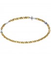 Zancan Men's Bracelet - Insignia Gold in 18K Yellow Gold with Cross, Diamonds and Sapphires