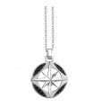 Zancan Necklace for Men - in 925% Silver with Wind Rose Pendant - 0