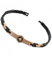 Zancan Men's Bracelet - Hi Teck in Black PVD Steel with Central Plate and Wind Rose
