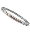 Bracciale Zancan da Uomo - Hi Teck in Acciaio 316L con Targa Centrale PVD Rose Gold e Rosa dei Venti