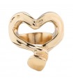Uno de 50 Women's Ring - Classics Nailed Heart Gold Twisted Heart Shape Size L