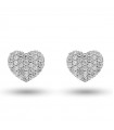 Buonocore - Hope Heart Earrings in 18K White Gold with Natural Diamonds 0.56 ct - 0