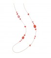 Rosso Prezioso Necklace for Woman - Icon Pebble Gold with Rose Quartz and Coral Paste - 0