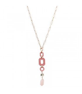 Collana RossoPrezioso - Avant Grarde - Ametista -Quarzo Rosa-23537NVRA