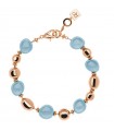 Bracciale RossoPrezioso da Donna - River Mississipi Rose Gold con Elementi Azzurro Lucente