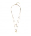 Collana Uno de 50 da Donna - Confident Unlock Gold a Doppia Catena con Chiave e Lucchetto