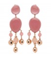 Rosso Prezioso Earrings for Woman - River Niagara Rose Gold with Rose and Nuggets Elements