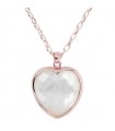 Bronzallure Incanto Necklace for Woman - Carisma with Heart Pendant in White Mother of Pearl