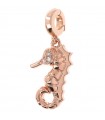 Charm Bronzallure da Donna - Altissima Rose Gold a Forma di Cavalluccio Marino con Pavè di Cubic Zirconia