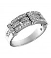 Chimento Ring - Band in 18K White Gold with White Diamonds 0.41 ct - 0