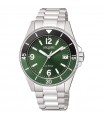 Vagary Watch for Men - Aqua39 Time and Date Silver 37mm Green