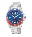 Vagary Men's Watch - Aqua39 Time and Date Silver 37mm Blue