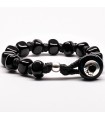 Moi Bracelet - Saettone with Black Murano Glass Beads