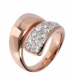 Bronzallure Women's Ring - Altissima Contrariè with White Cubic Zirconia Pavè Size 18