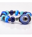 Moi Bracelet - Poseidon with Blue and Turquoise Murano Glass Beads