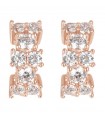 Bronzallure Woman's Earrings - Miss Rose Gold Hoop with White Cubic Zirconia