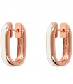 Orecchini Bronzallure da Donna - Smalti Rose Gold a Cerchio con Smalto Bianco