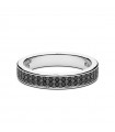 Zancan Men's Ring - Insignia 925 in 925% Silver with Black Spinels Size 20