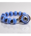 Moi Bracelet - Periwinkle with Bright Blue Murano Glass Beads