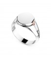 Zancan Men's Ring - Insignia 925 Chevalier in 925% Silver with Screws in 18K Rose Gold Size 21