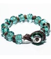 Bracciale Moi - Mint con Perle In Vetro di Murano Turchesi Trasparenti