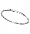 Zancan Men's Bracelet - Insignia 925 in Polished 925% Silver with Satin Central Plate