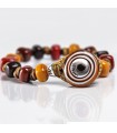 Moi Bracelet - Bruno with Brown and Mustard Murano Glass Beads