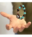 Moi Bracelet - Marinero with Black and Turquoise Murano Glass Beads