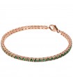 Bronzallure Woman's Bracelet - Altissima Tennis with Green Degradè Cubic Zirconia