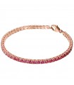 Bronzallure Women's Bracelet - Altissima Tennis with Pink Degradè Cubic Zirconia