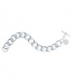 Unoaerre Woman's Bracelet - in White Bronze Groumette Chain 21 cm - 0