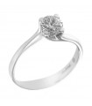 Salvini Woman's Ring - Solitaire in 18K White Gold with Natural Diamond 0.75 ct - 0