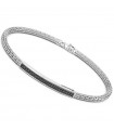 Bracciale Zancan da Uomo - Insignia 925 in Argento 925% con Catena Lavorata e Spinelli Neri