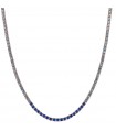 Collana Bronzallure da Donna - Altissima Tennis con Cubic Zirconia Blu