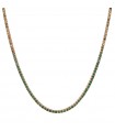 Bronzallure Necklace for Woman - Very High Tennis with Green Cubic Zirconia