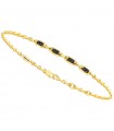 Zancan Men's Bracelet - Insignia Gold in 18K Yellow Gold with Black Diamonds