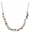 Bronzallure Necklace for Woman - Rose Gold Variegated with Colored Natural Stones