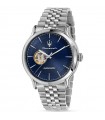 Maserati Men's Watch - Vintage Automatic Only Time Silver 42mm Blue