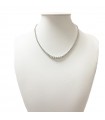 Picca Woman - Tennis Necklace in White Gold with Natural Diamonds - 0
