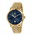 Maserati Men's Watch - Epoca Time and Date Gold 42mm Blue