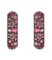 Bronzallure Women's Earrings - Altissima Hoop Square with Pink Cubic Zirconia
