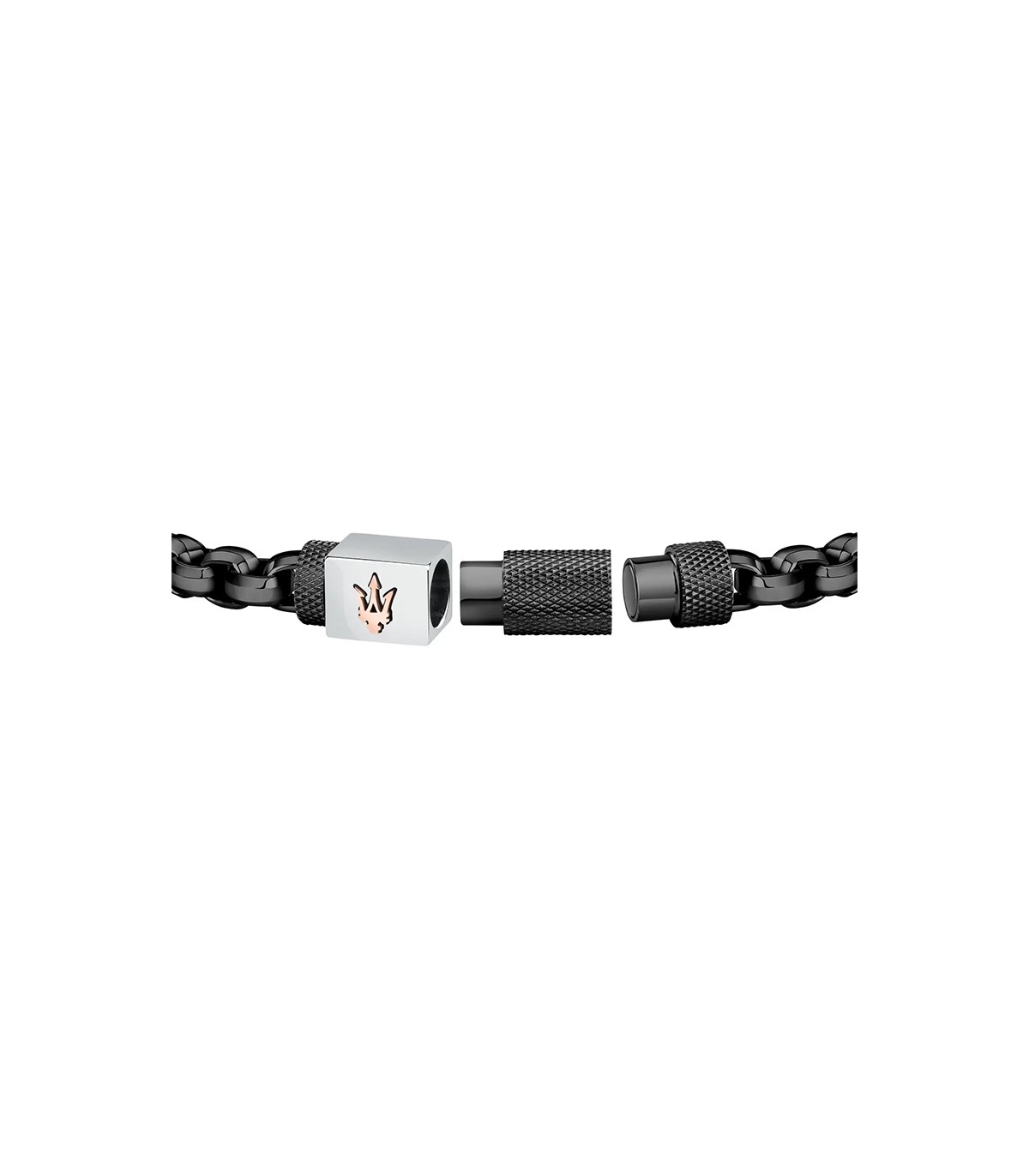 Bracelet Maserati Jewels JM223AVE18 Black Leather Double Tubular