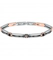 Maserati Men's Bracelet - Jewels in 316L Steel with Black and Rose Gold Links