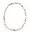 Bronzallure Necklace for Woman - Maxima Rose Gold with Multicolor Nuggets and Pearls 12-14 mm