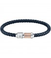 Maserati Men's Bracelet - Jewels in Blue Leather with Steel Clasp