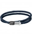 Maserati Men's Bracelet - Jewels in Blue Leather with Steel Clasp