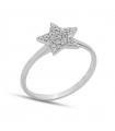 Buonocore - Hope Ring in 18K White Gold Star with White Diamonds 0.22 ct - 0